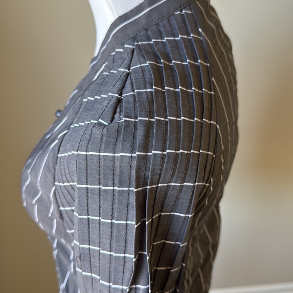 Alpha & Omega Striped Balloon Sleeve Top - Picture 7 of 10